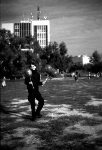 Canon Rebel XS- New Scan -  Slightly Mad Looking Communist with Baloons (Jiří Hráček)