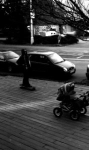 Kiev 4 + Helios 103 - Skateboarder in front of the Library 4
