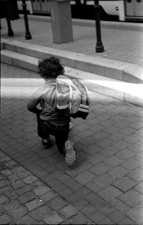 Kiev 4 - New Scan - Boy on Sidewalk