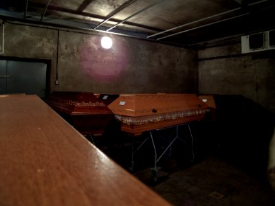 Crematorium Brno - Coffins, coffins, coffins...