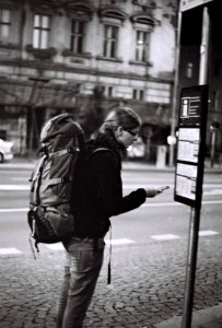 Praktica BC1 - Girl Checking Schedule