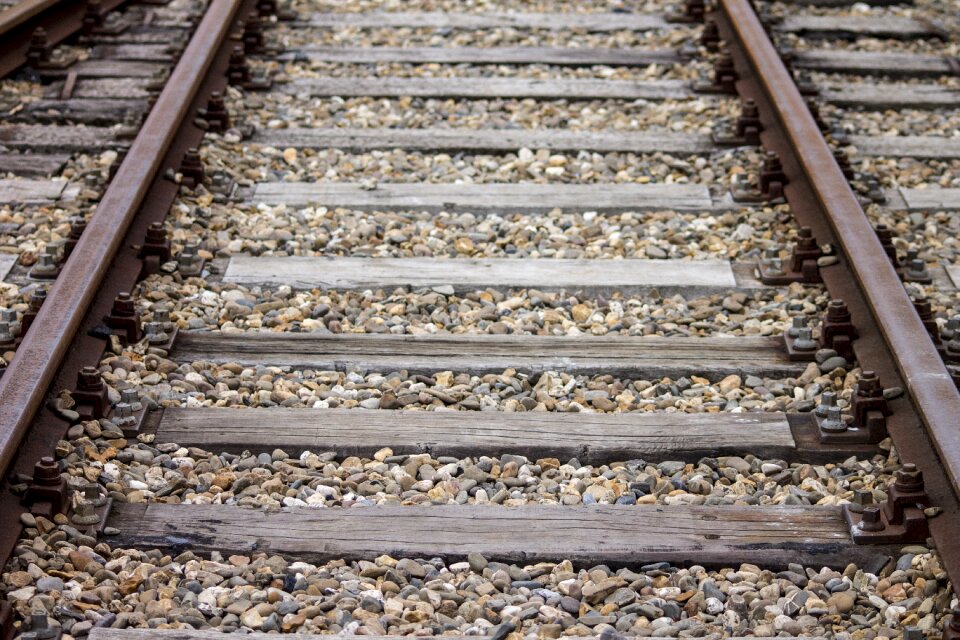 Transport train track station