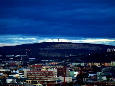 Hády Hill with Old Stone Quarry at Sunset