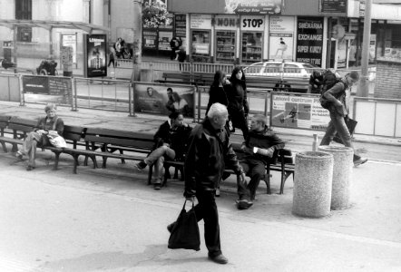 Kiev 4 - Typical Street Scene at Tram Stops in front of Main Railway Station 1