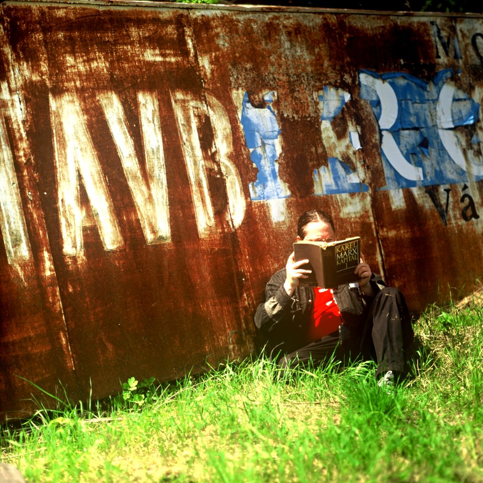 Pentacon Six + MC Biometar 2,8/120 - Reader of Marx (self portrait)