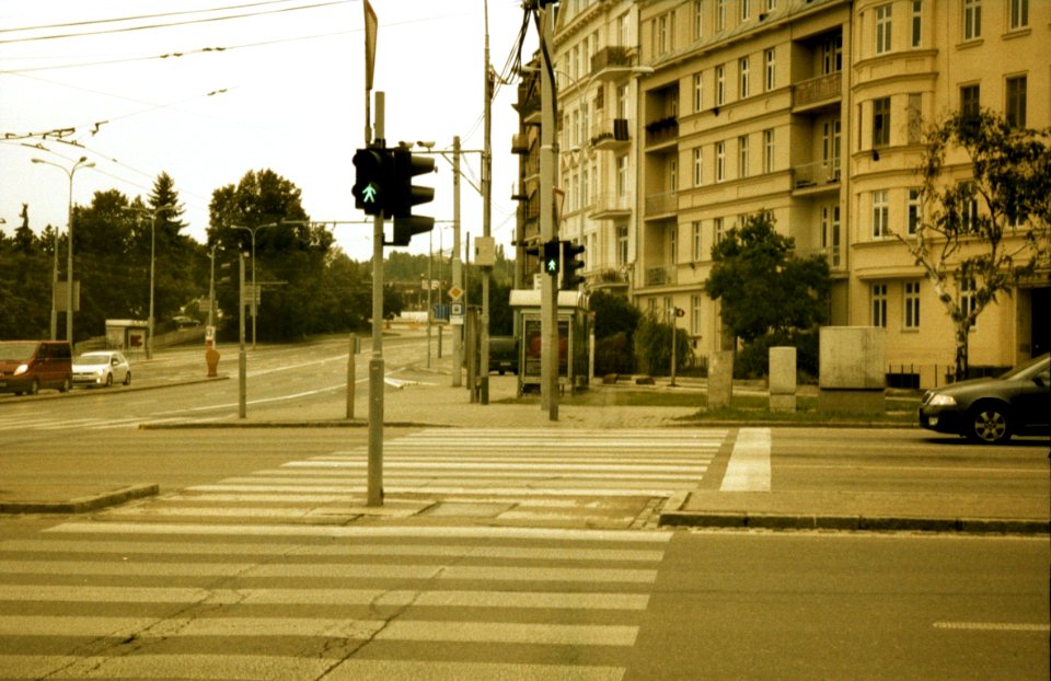 Kiev 4 - Redscale - New Scan - Crosswalk