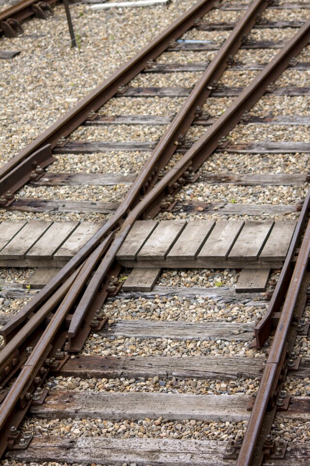 Transport train track station