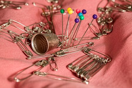 Safety pins needle mending