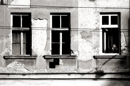 Smoker in the WIndow
