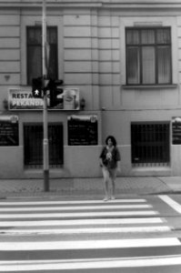 Kiev 4 - Young Woman at Crosswalk
