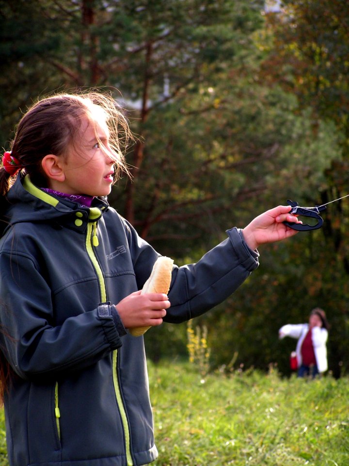 Little Girl Flying a Kite