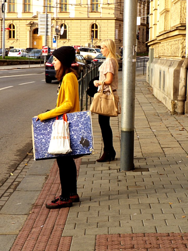 Girls at Crosswalk