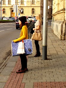 Girls at Crosswalk