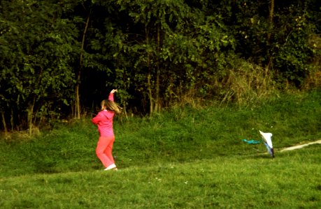 Girl Flying a Kite