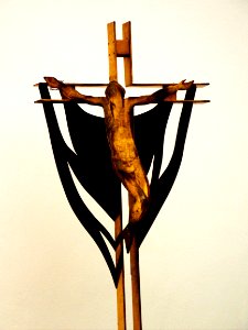 Crematorium Brno - Crucifix in Ceremony Room photo