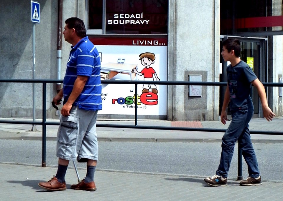 Of Man and Boy at Tram Stop 1