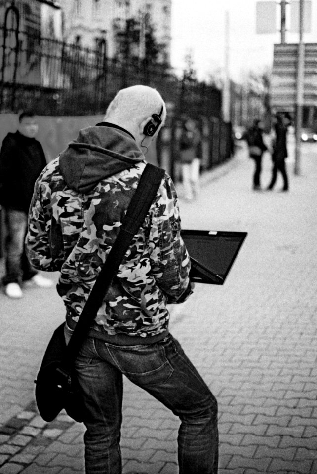 Canon EOS 30 - B&W Conversion from Crossbird Film - Man with Technologies