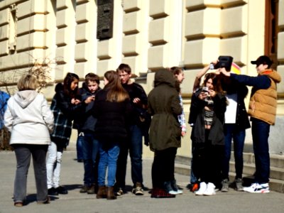 People Observing Partial Solar Eclipse 2