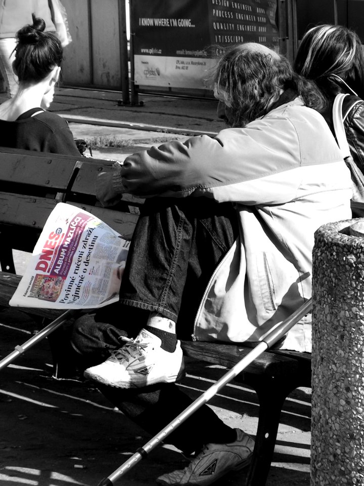 Man Reading the Newspaper