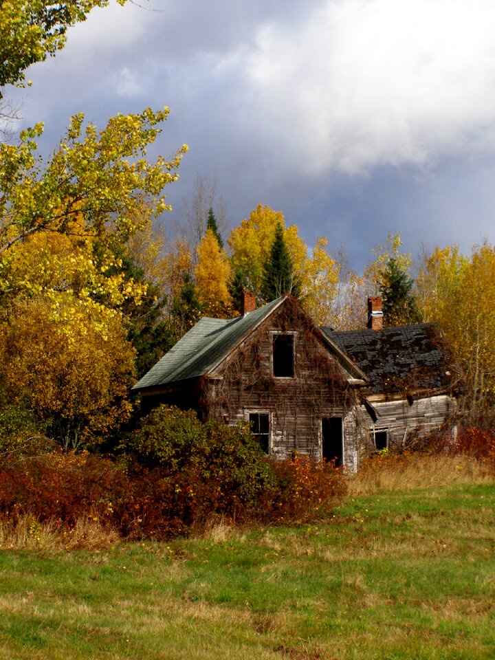 Deserted autumn deteriorated photo