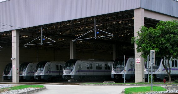 Depot of Line 2 , Canton Metro China. 广州地铁大洲车辆段
