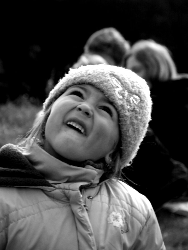 Portrait of Girl Observing the Kite