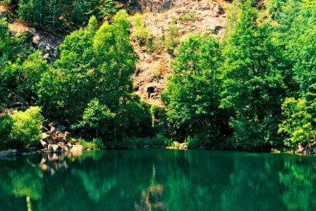 Canon EOS 30 - Lake in Old Stone Quarry in Blansko 2