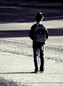 Boy on the Bus Stop 1