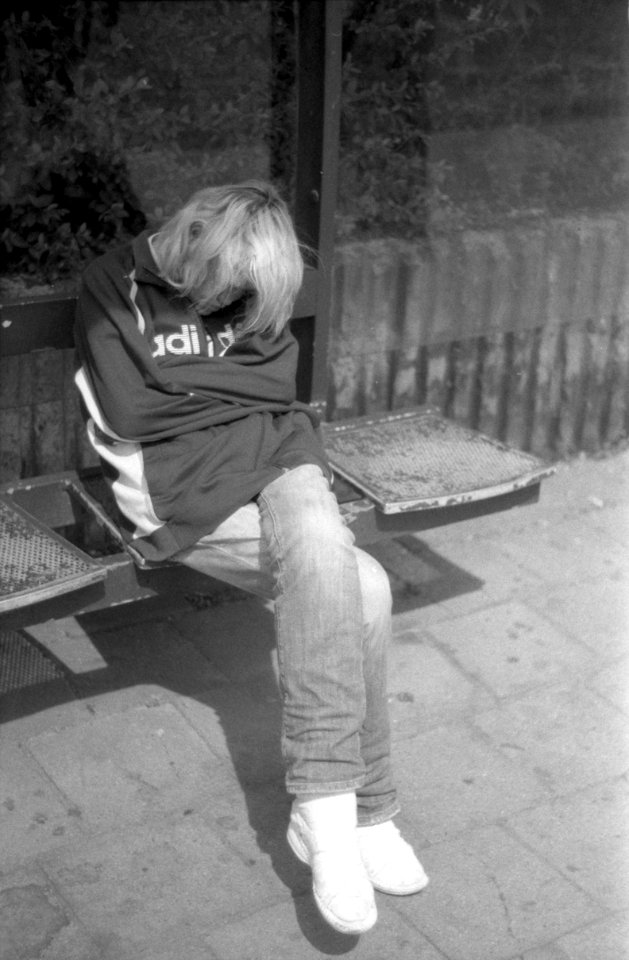 Kiev 4 - New Scan - Sleeper on the Bus Stop