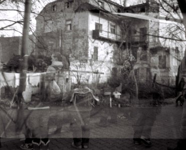 Chaika 3 - Ghost in front of Haunted House (Accidental Double Exposure)