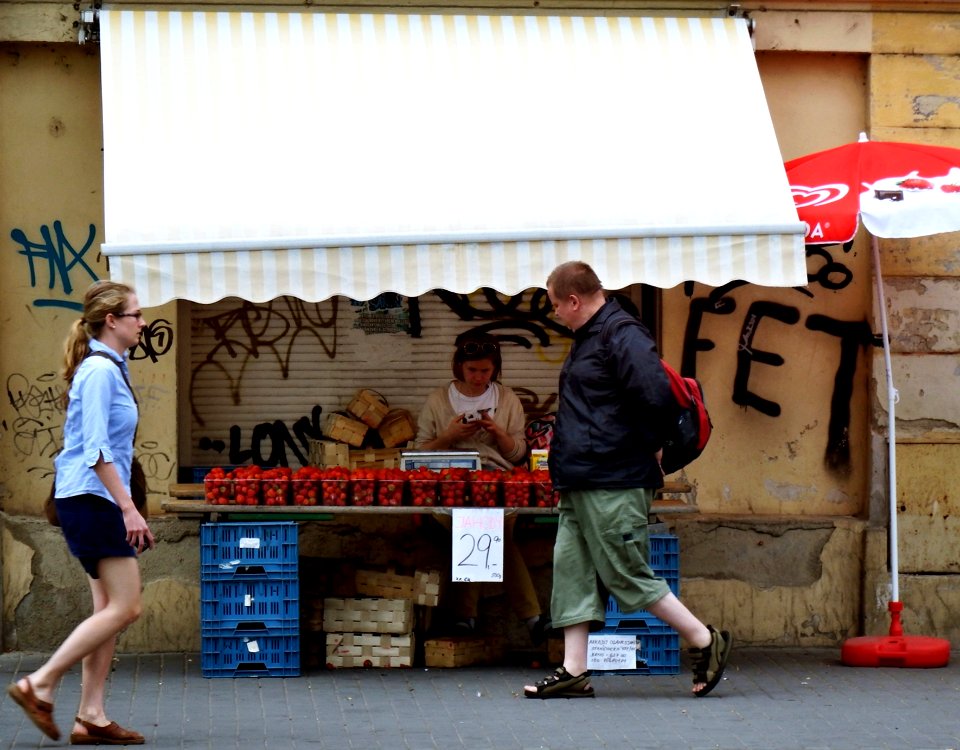 Strawberry Vendor on the Křenová Street