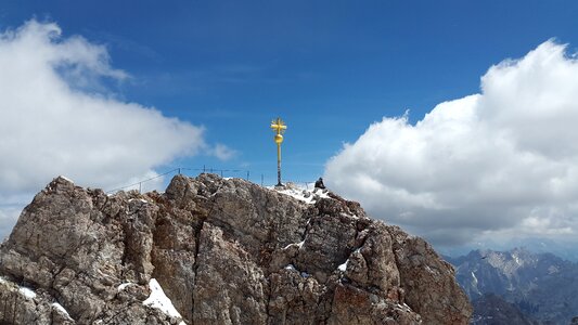 Cross zugspitze massif mountains