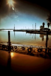 The small pier at the Vaal Dam photo