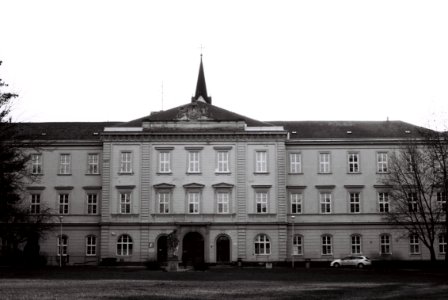 Canon EOS30 + ORWO DP3 film - Psychiatric Hospital Černovice - In front of Main Building