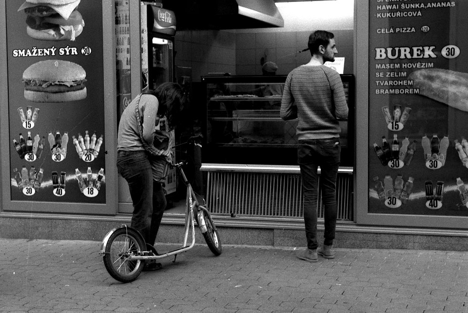 Ricoh TLS 401 with Helios 44-2 - At Fast Food Stand