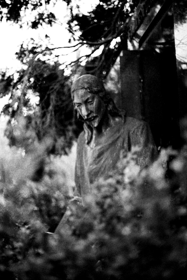Canon EOS 30 - B&W conversion from Crossbird Film - Cemetery Jesus