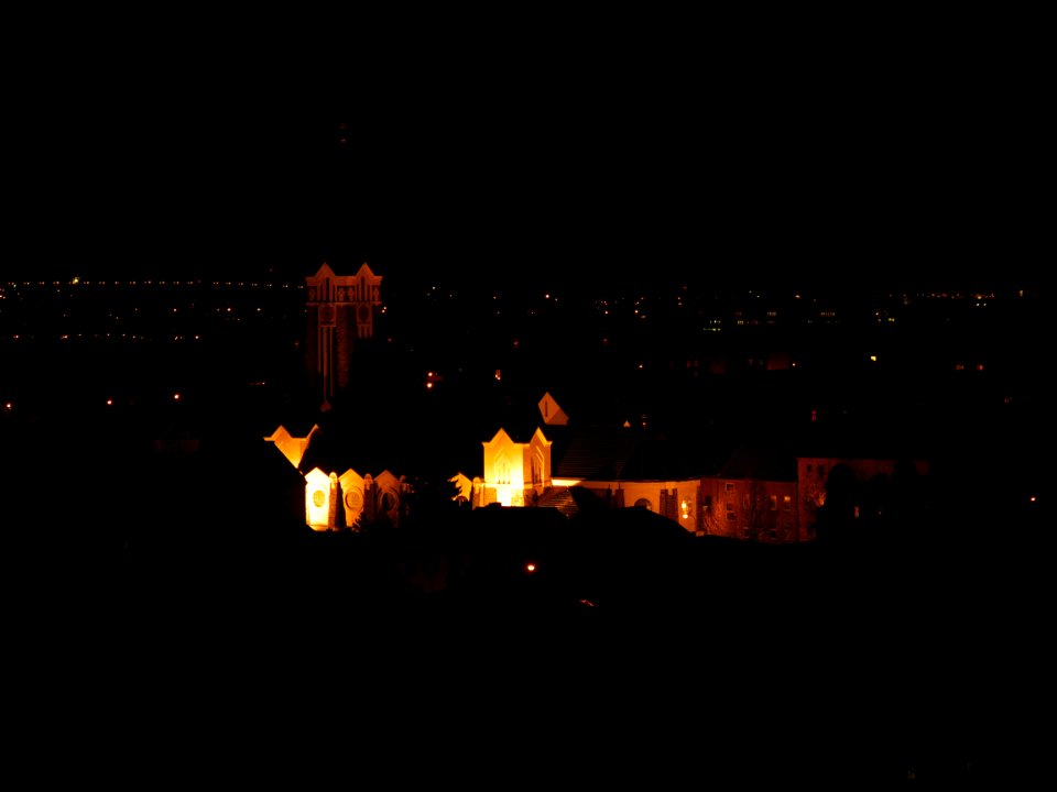 Church of the Sacred Heart at Night (Brno-Husovice)