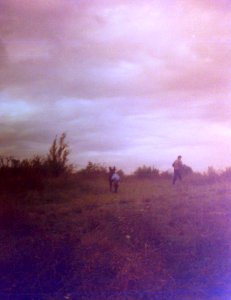 Chaika 3 (on redscale film) - People on the Hill