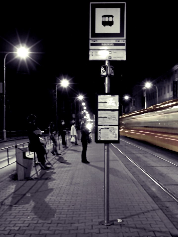 People Waiting for a Tram photo