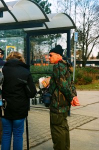 Praktica Super TL + Helios 44-2 2/58 - Man in Camouflage Suit photo