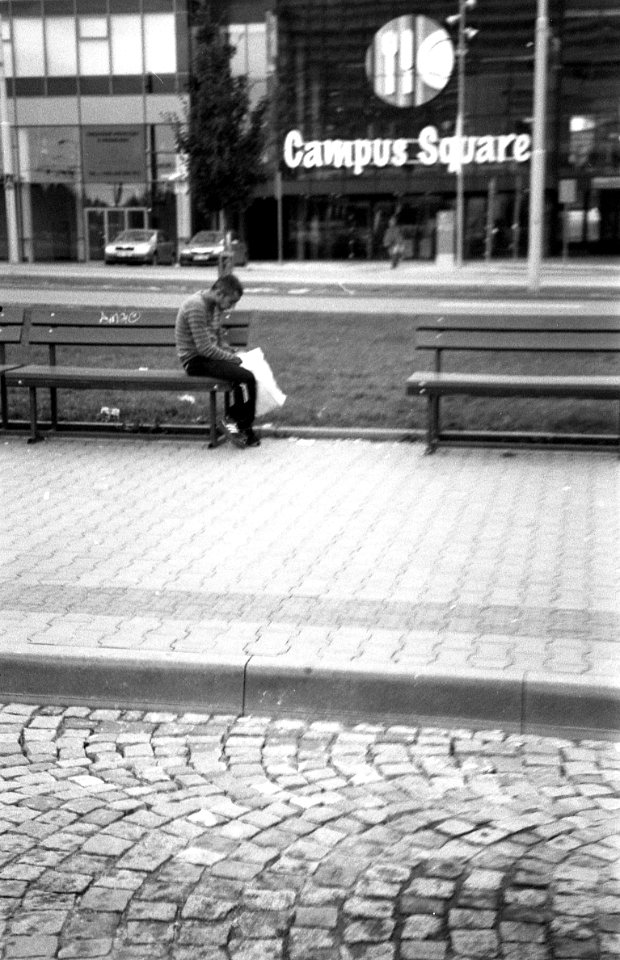 Kiev 4 - New Scan - Man at Bus Stop