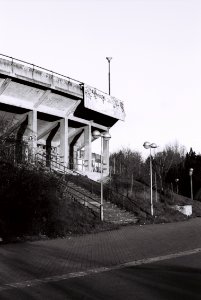 Canon EOS30 + ORWO DP3 film - Abandoned Stadium