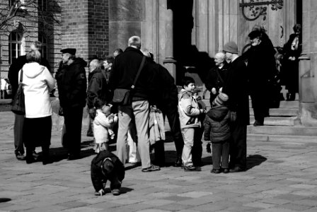 Sony Alpha A230 with Helios-44-2 - In front of the Red Church after the Service 1