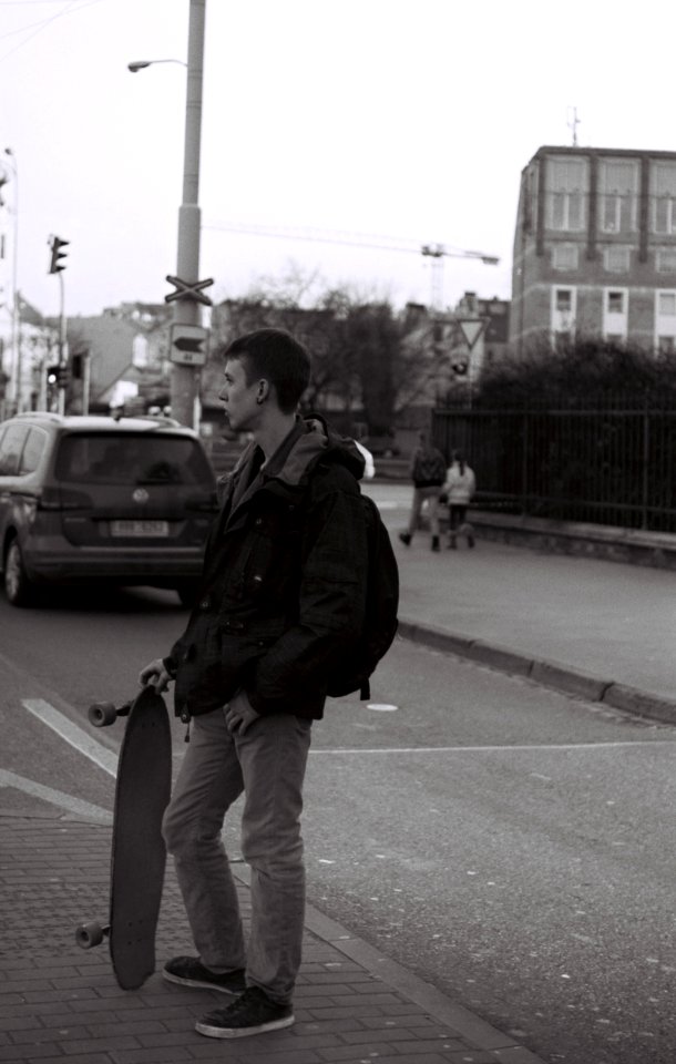 Zorki 4 + Industar-61 L/D - Young Man with Skateboard