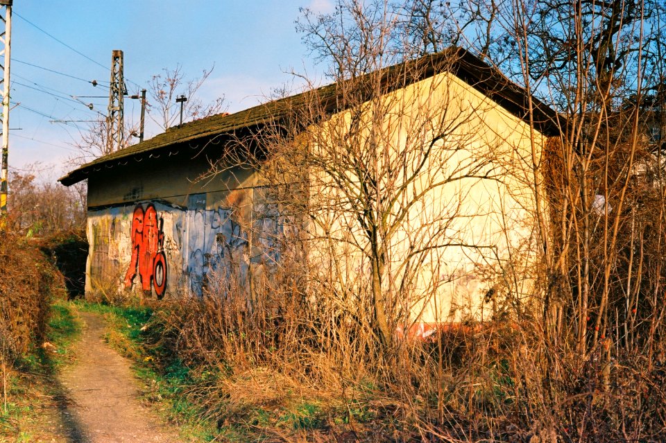 Kiev 4 + Helios 103 - Abandoned Railway Building