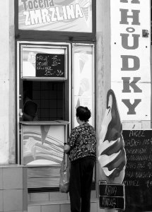 Woman Waiting for the Ice Cream