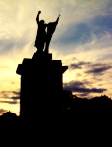 Red Army Soldier at Dusk photo