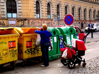 Mother Disposing Her Child to the Waste Container :-) (just kidding)