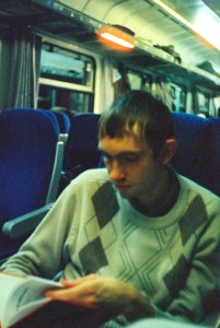 Praktica MTL 5 + Domiplan 2,8/50 - Comrade Tomáš Vokoun in Night Train