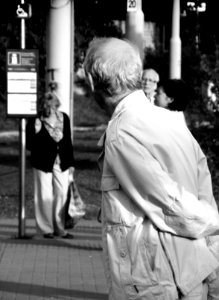 Old Man at the Tram Stop